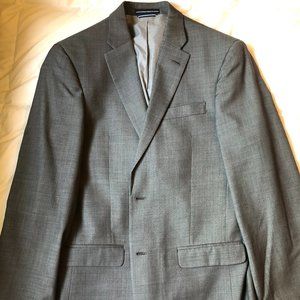 Men's Tommy Hilfiger Suit, L38 Jacket, 32/34 Pants, Dark Gray, 100% Wool